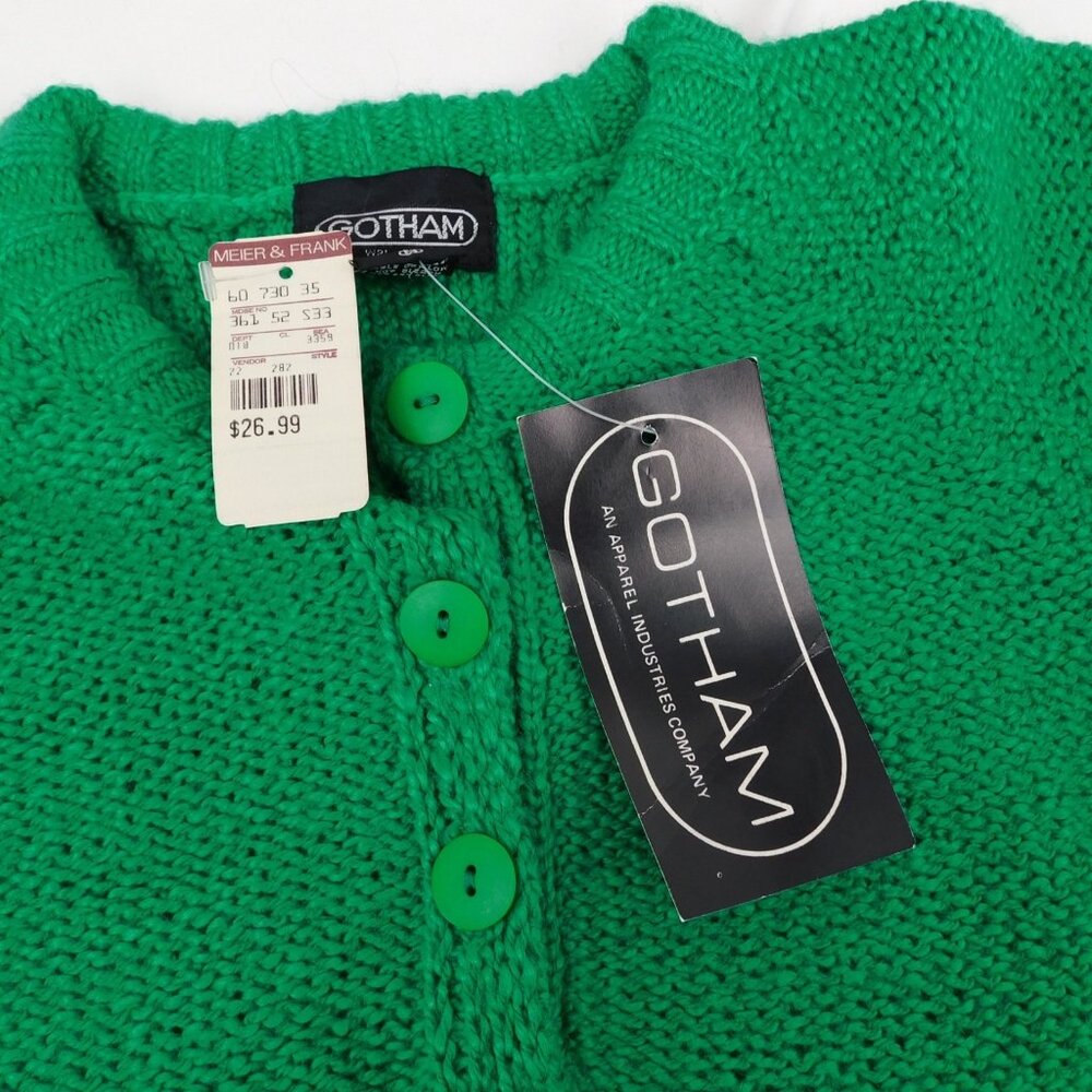 Gotham Vintage Women Green Pullover Knitted Long Sleeve Sweater Size M New Tags - Picture 7 of 8